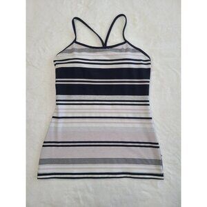 Lululemon Power Y Tank Top Striped Black Multicolor Size 8